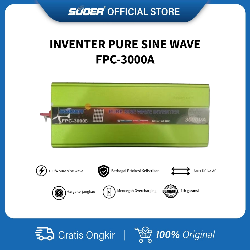 SUOER INVERTER FPC 3000 WATT PURE SINE WAVE