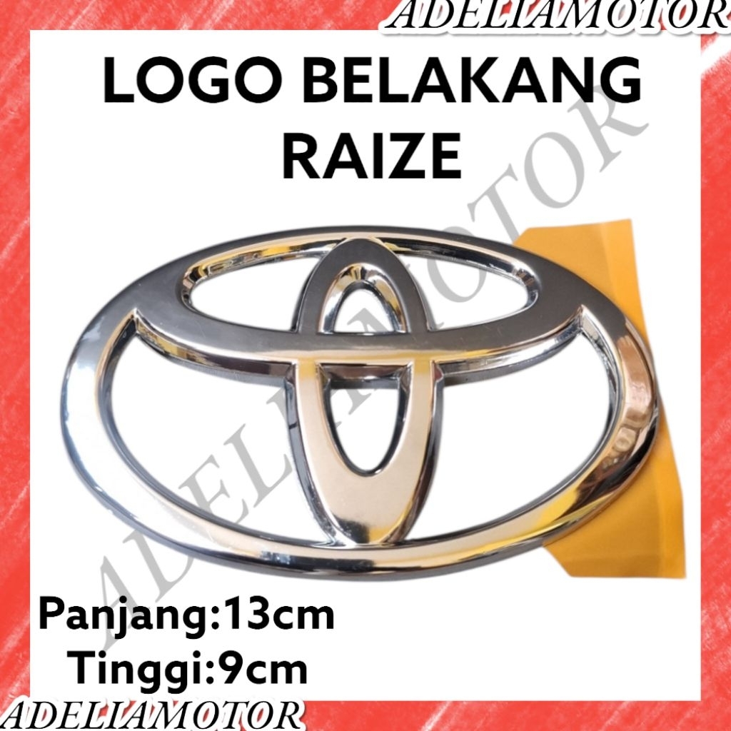 LOGO EMBLEM TOYOTA RAIZE BAGASI BELAKANG ORIGINAL EMBLEM LOGO TOYOTA BELAKANG RAIZE