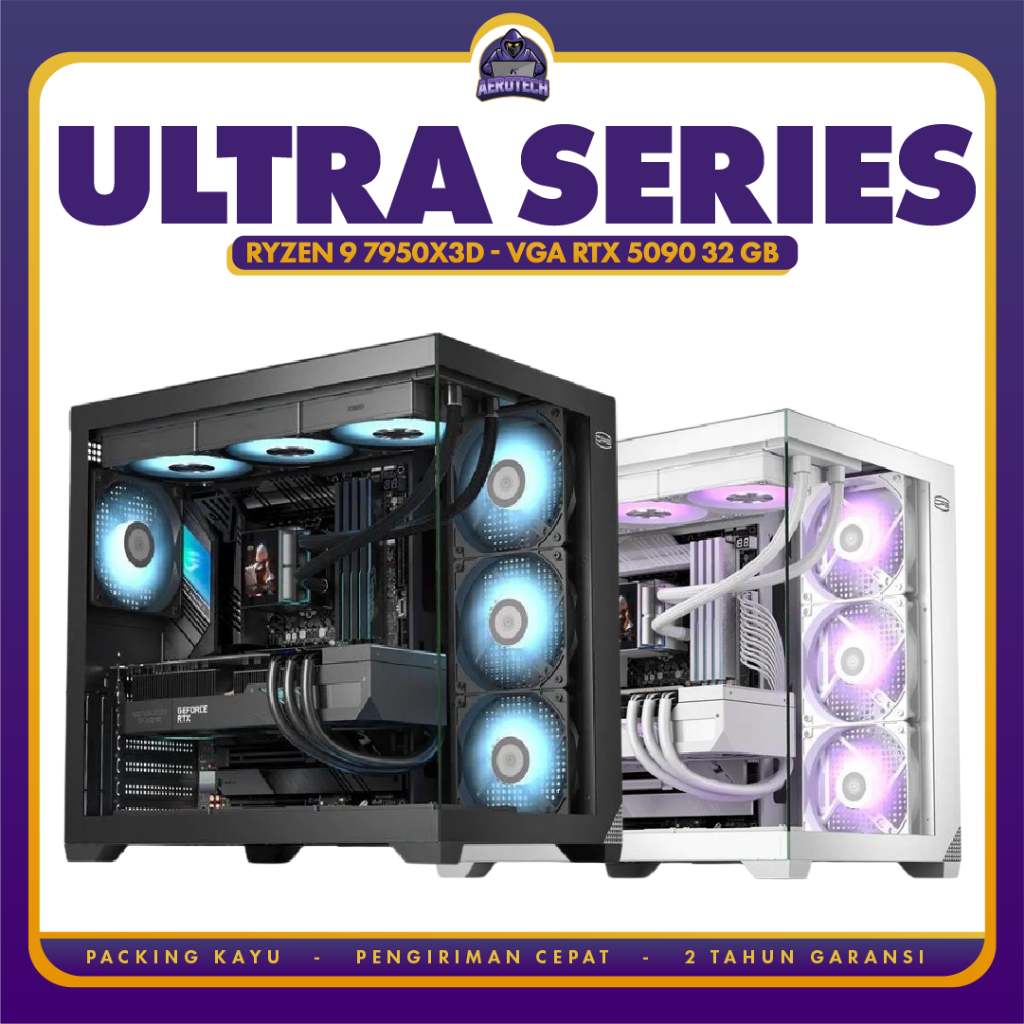 AEROTECH ULTRA PC RAKITAN GAMING LIVE STREAMING RYZEN 9 7950X3D | RAM DDR5 64 GB | VGA RTX 5090 32 G