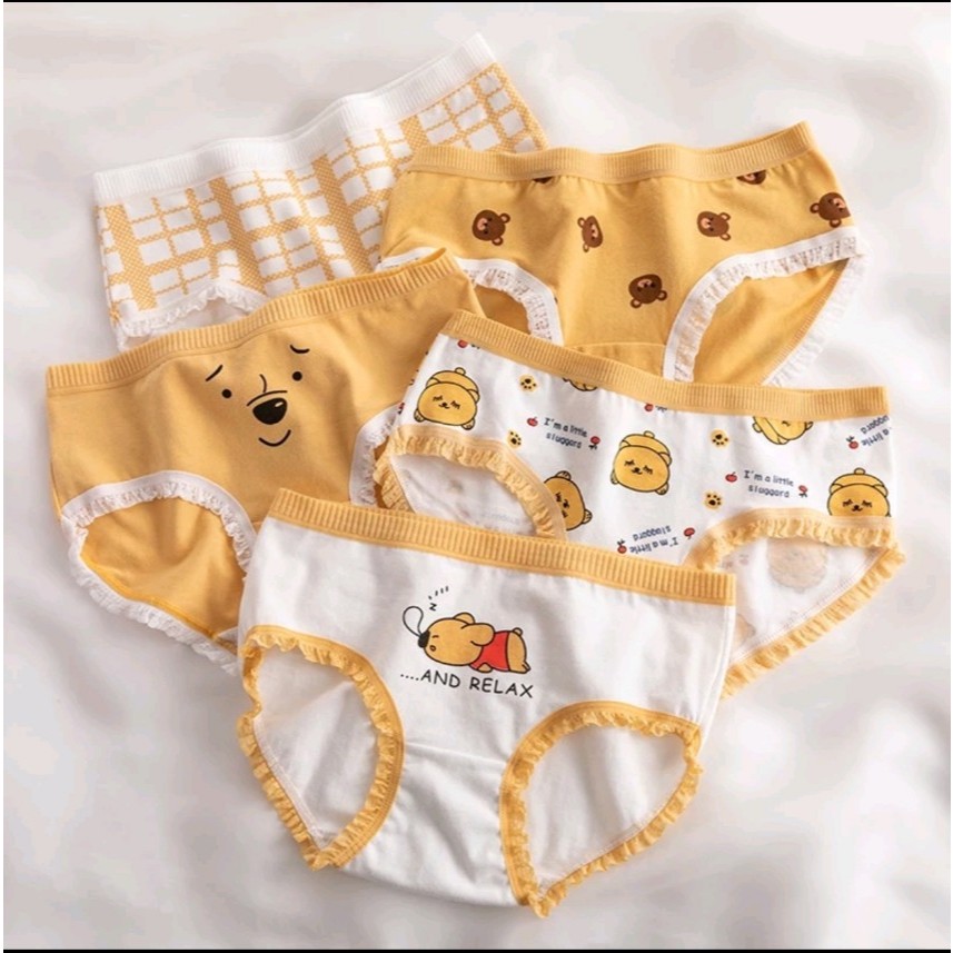 ( 6 - 12 Pcs ) Celana Dalam Wanita Imut | CD Wanita | Celana Dalem Wanita Motif Lucu | Sempak Kolor 