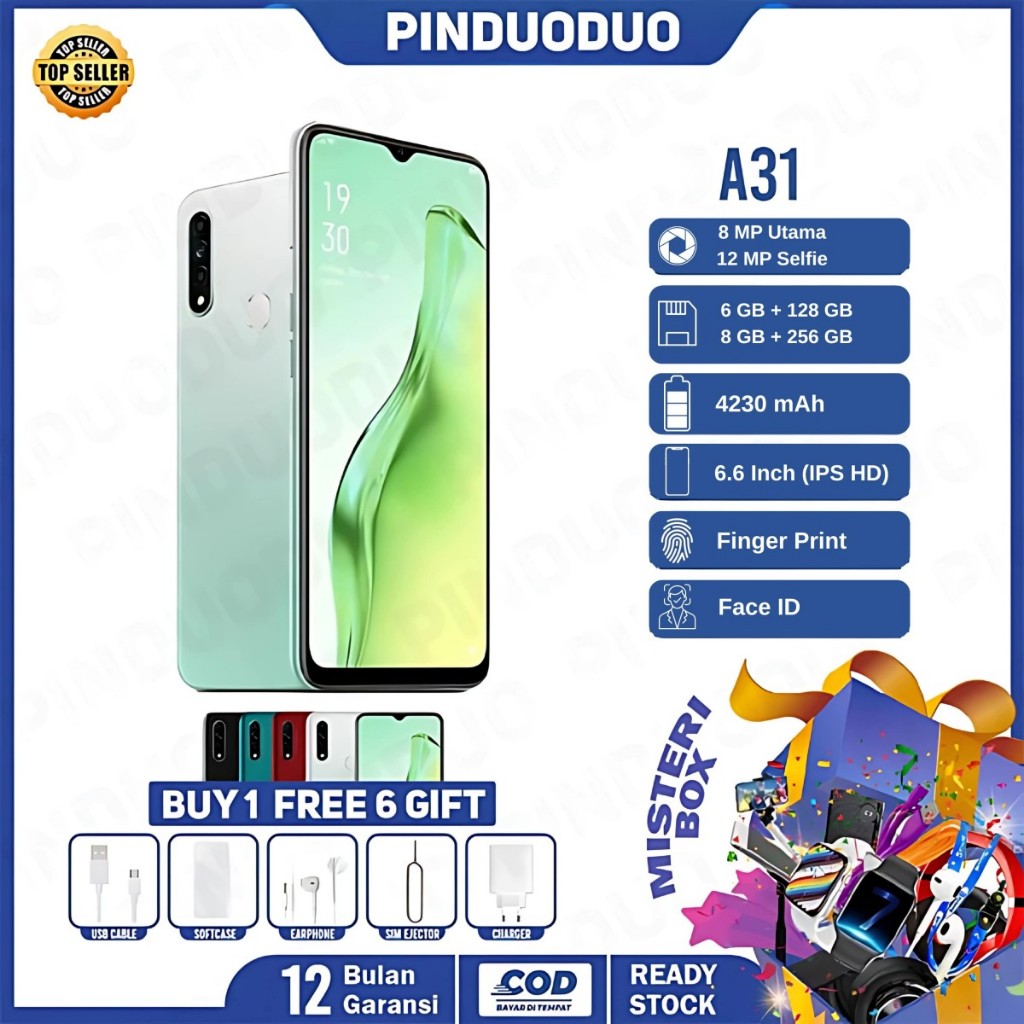 Hp OPPO A31 RAM 8/256GB 4G LTE Garansi 1 Tahun Grosir