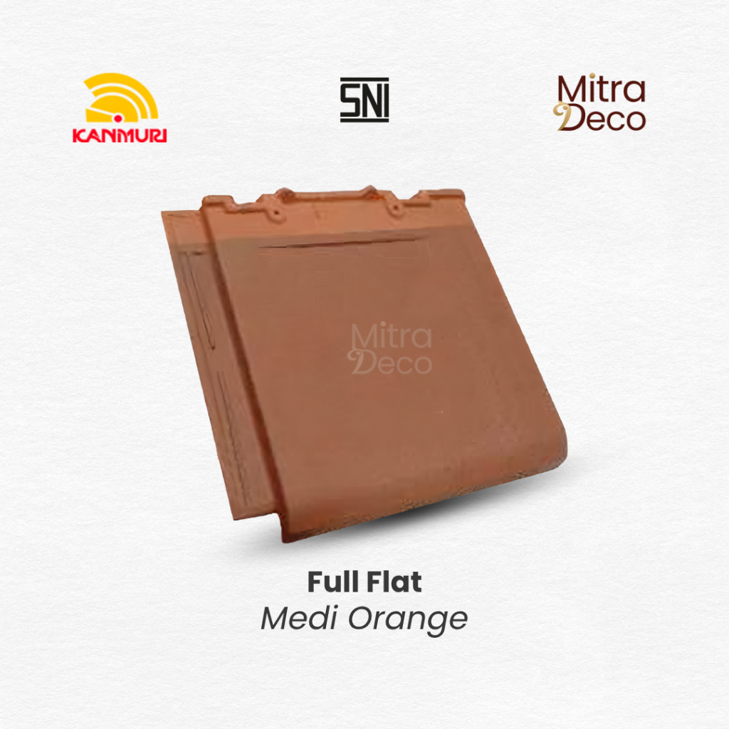 KANMURI Genteng Keramik Full Flat Medi Orange KW 1