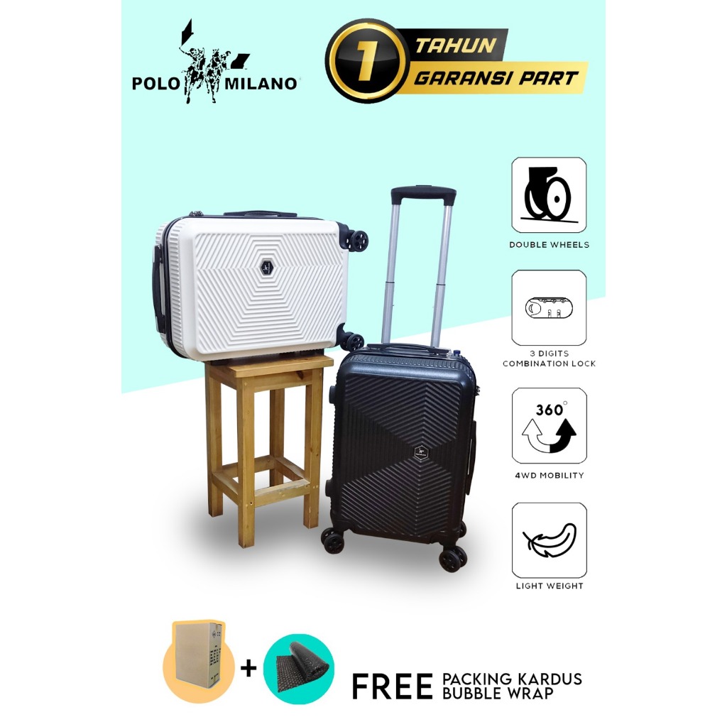 Koper Hardcase Polo Milano 24 Inch 728309  GARANSI PART