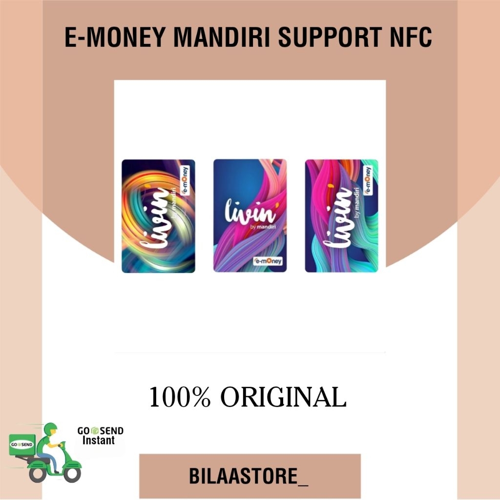 Kartu eMoney Livin' Acak/ Kartu Mandiri/ E-money Mandiri/ eMoney Card/ E-toll Mandiri/ Mandiri Card