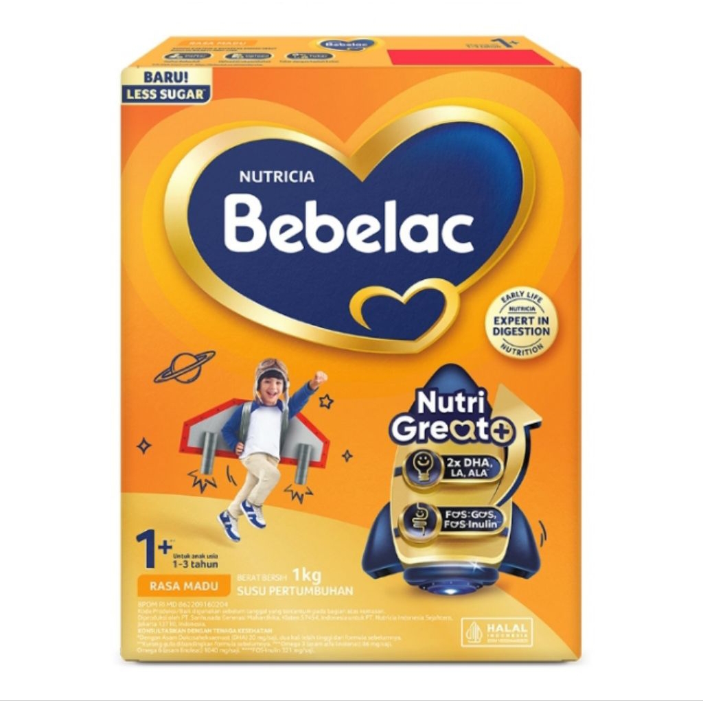 Bebelac 1+ GroGreat+ Susu Bubuk Pertumbuhan Anak Madu 1 kg