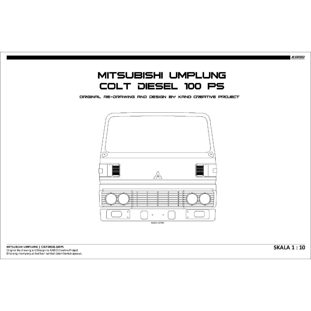 READY COD POLA MINIATUR TRUCK TRUK MITSUBISHI UMPLUNG / COLT DIESEL 100 PS DETAIL GAMBAR