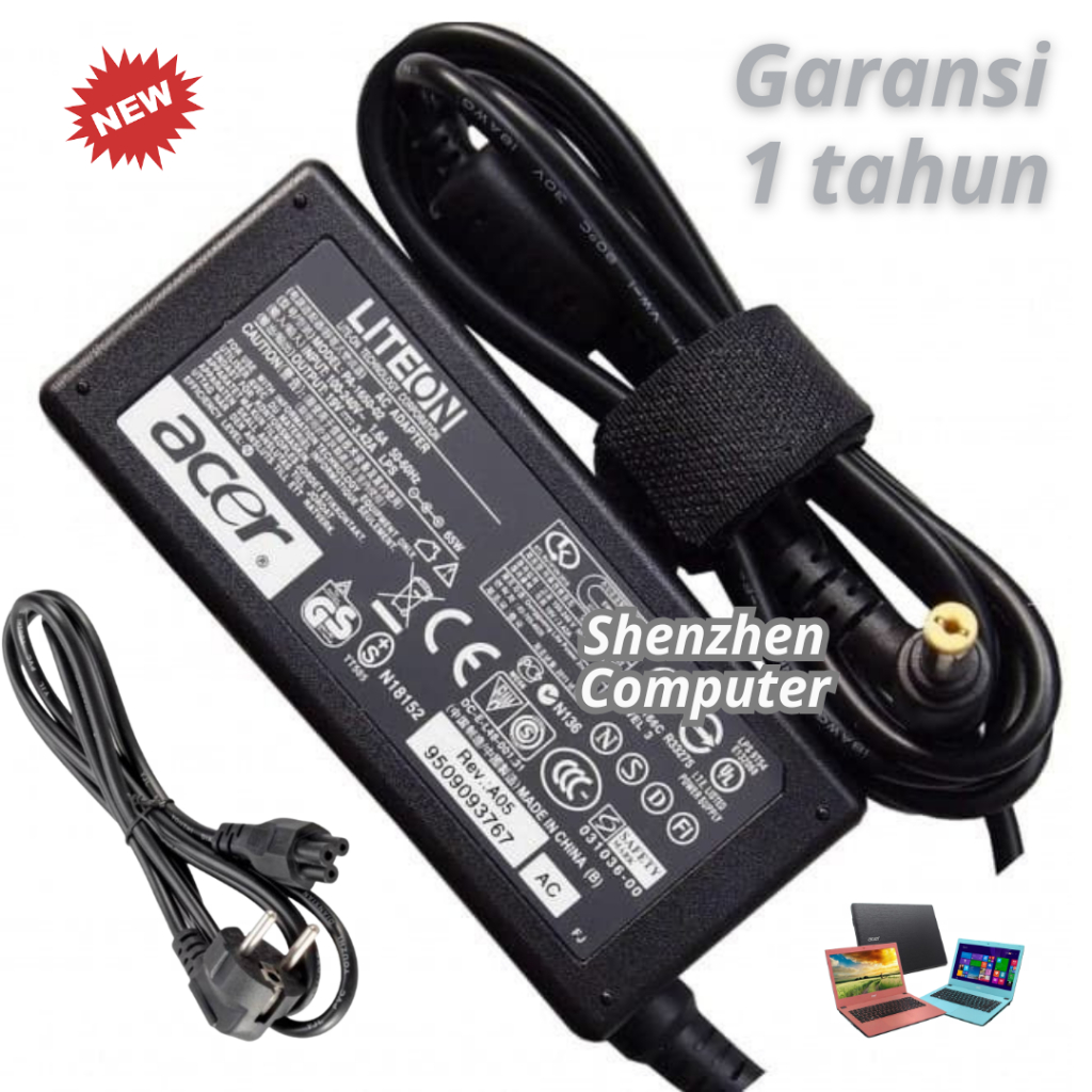 charger Acer Aspire 19V 3,42A 65W original new, charger Laptop Acer Aspire, charger laptop acer, cas