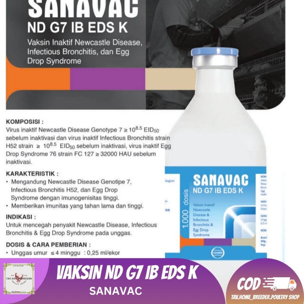 VAKSIN SANAVAC ND G7 IB EDS K