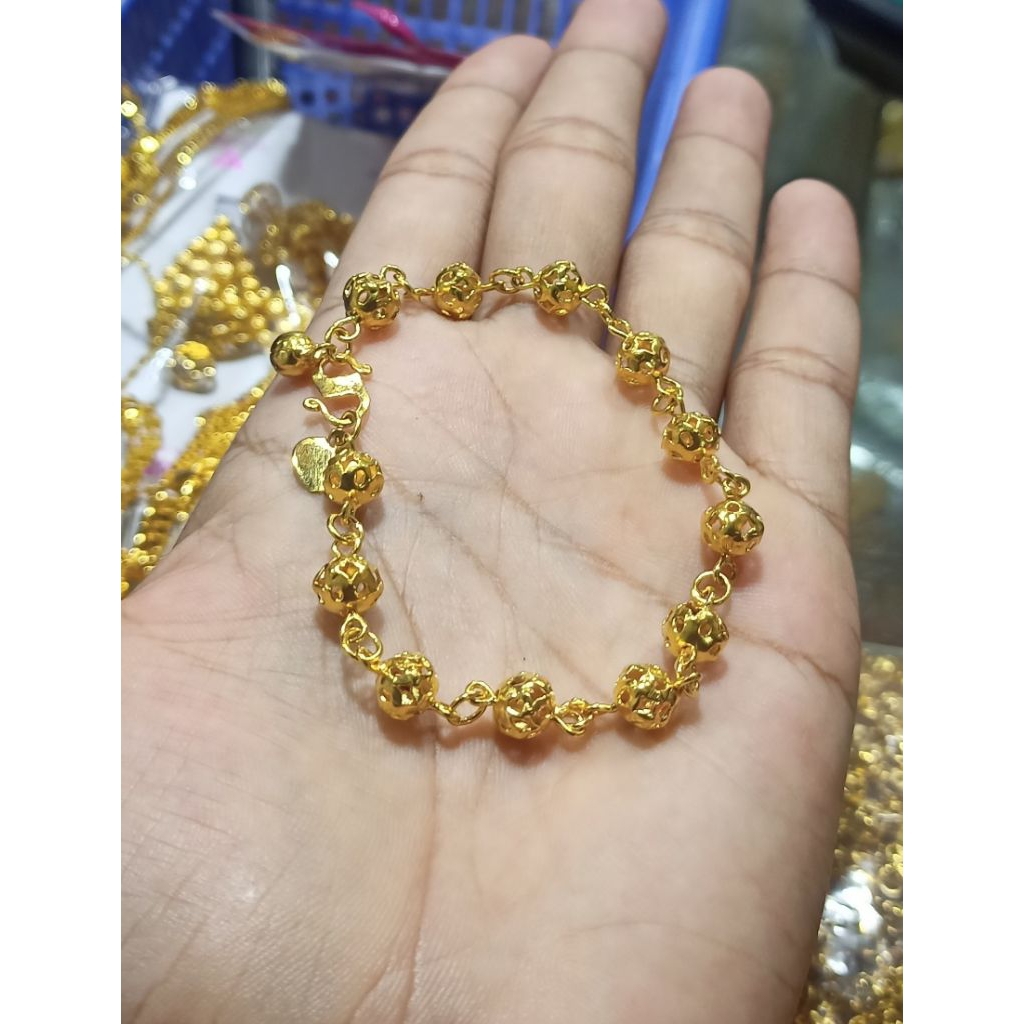 GELANG BOLA GELANG BOLA-BOLA LAPIS EMAS 24K