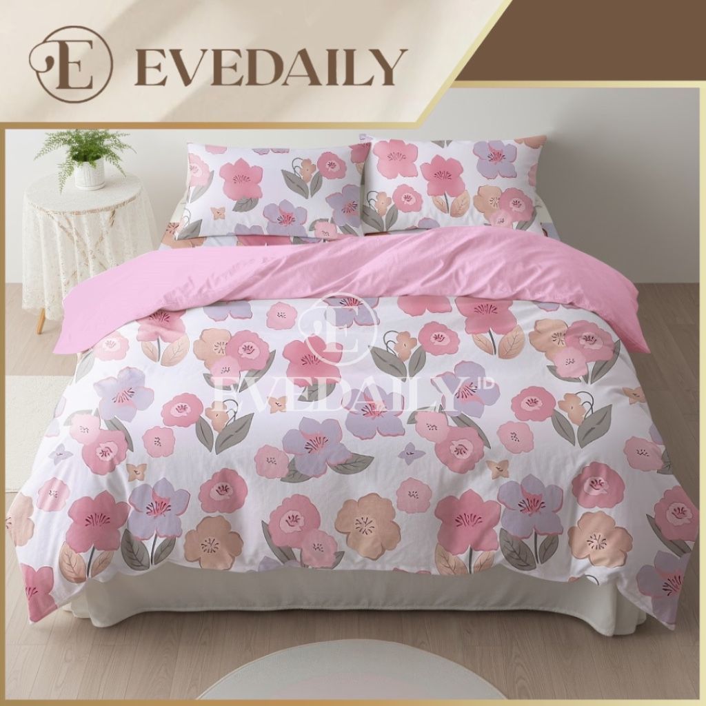 Bed Cover Set Pink Amona Mix Baby Pink - 90x200 - 200x200 - Evedaily