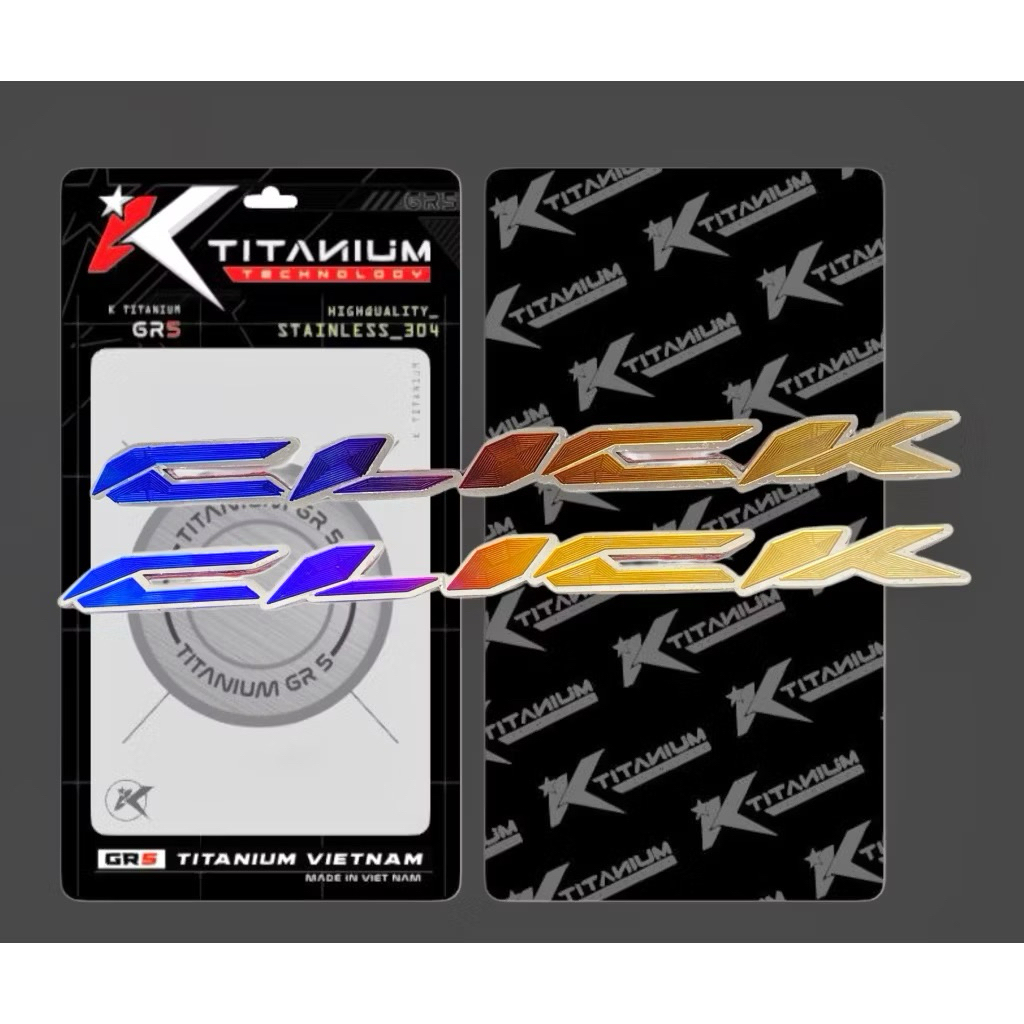 EMBLEM CLICK TITANIUM ORIGINAL ASLI