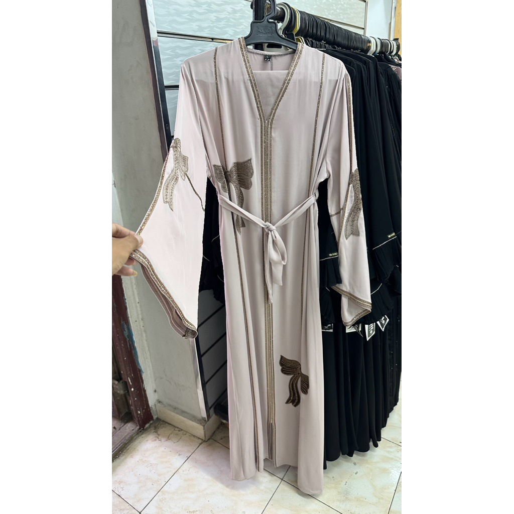 Abaya Harerr PREMIUM bordir model pita original Mesir impor / Outfit Lebaran/