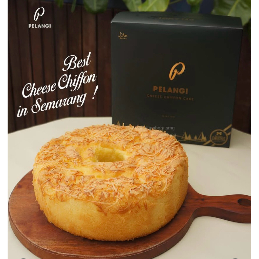 Pelangi Cheese Chiffon Cake – Oleh-Oleh Khas Semarang | Chiffon Keju Lembut dan Wangi Premium