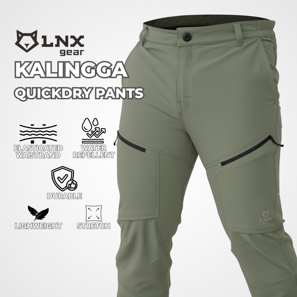 LNX Gear Celana Panjang Pria Wanita Unisex Outdoor Gunung Quickdry Kalingga Series Army