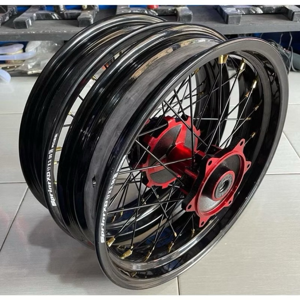 WHEELSET SUPERMOTO CRF 250-300/300-350 (NON BAN), TINGGAL PASANG