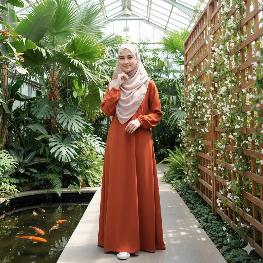 DRESS GAMIS ABAYA POLOS REMAJA DEWASA SIMPLE ELEGAN LENGAN KARET UKURAN S - XXL