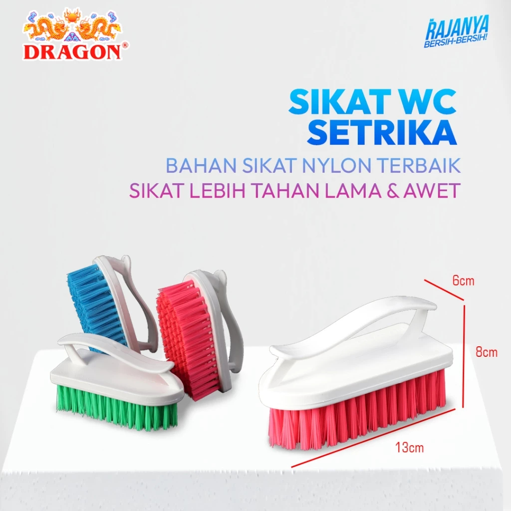 Sikat Setrika Dragon Mini Sikat WC 13cm - Pembersih Kamar Mandi Serbaguna dengan Dudukan SK345