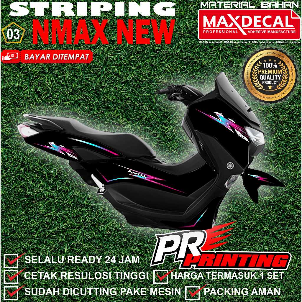 Striping NMAX NEW Variasi Striping NMAX NEW TRANSPARAN maxdecal #03