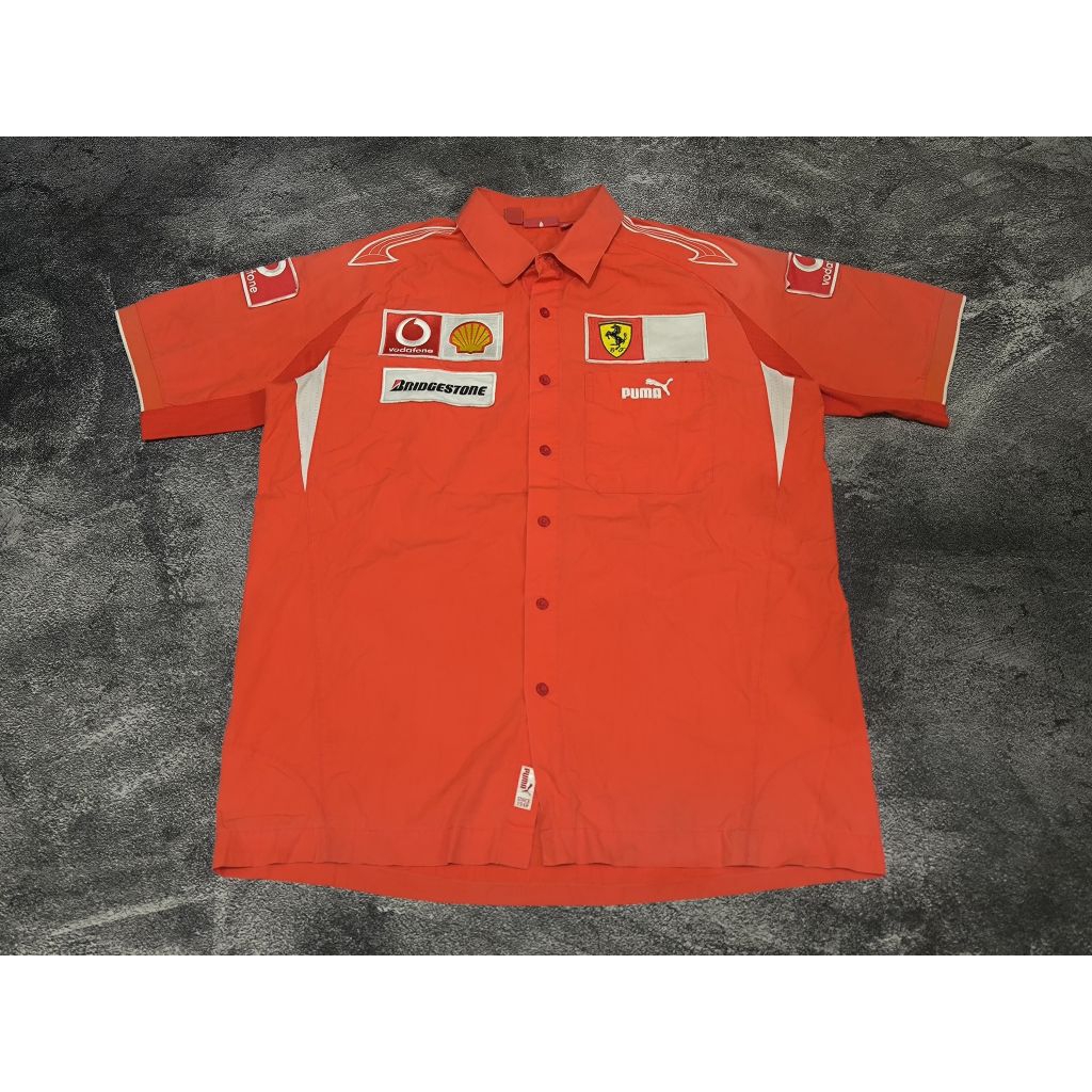 Kemeja Workshirt Puma Ferrari F1 Vintage M fit L