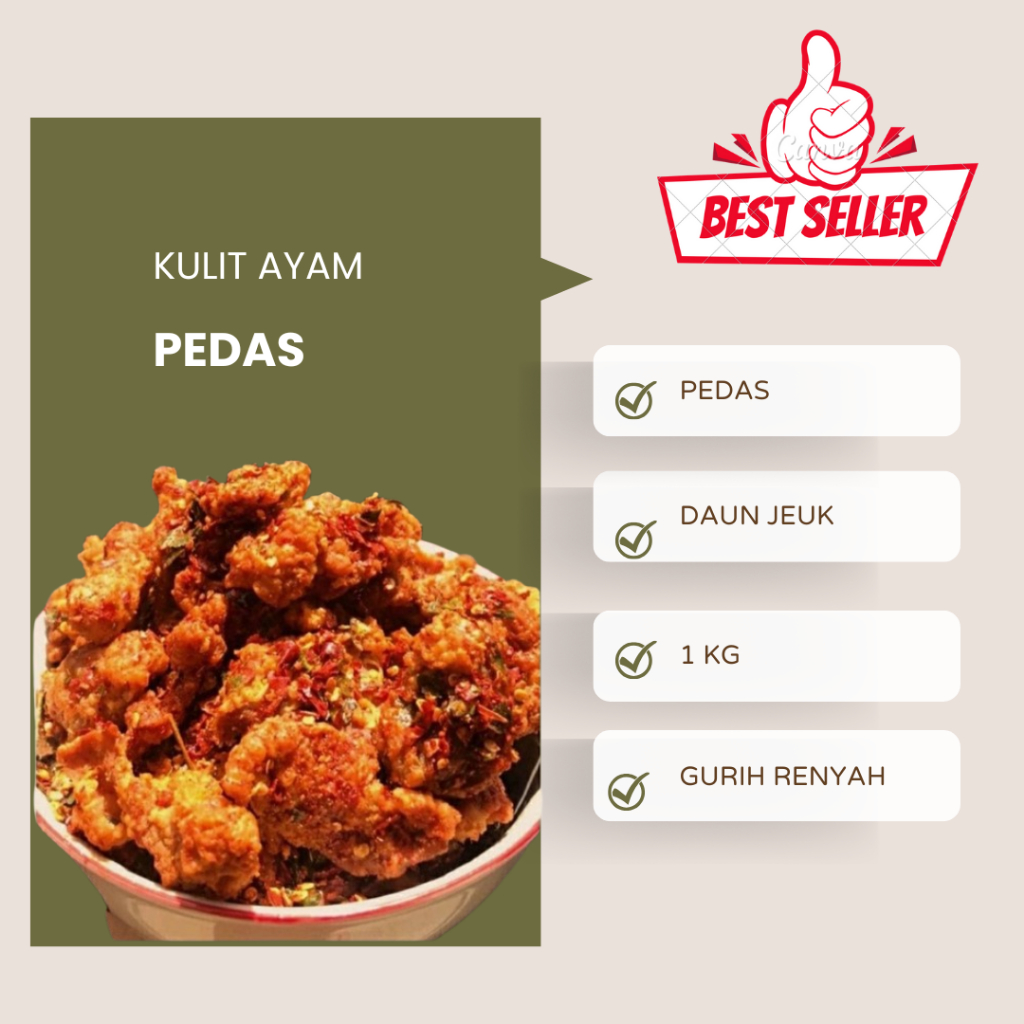 kulit ayam krispy kulit ayam pedas daun jeruk 1kg kulit ayam original daun jeruk kulit ayam kriuk