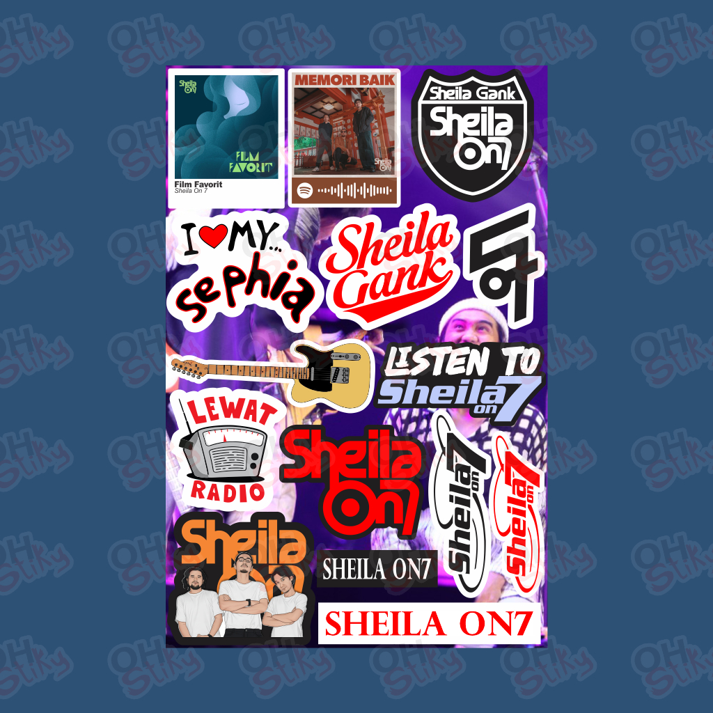 Stiker Pack Band Sheila on7 Mini 15 Pcs