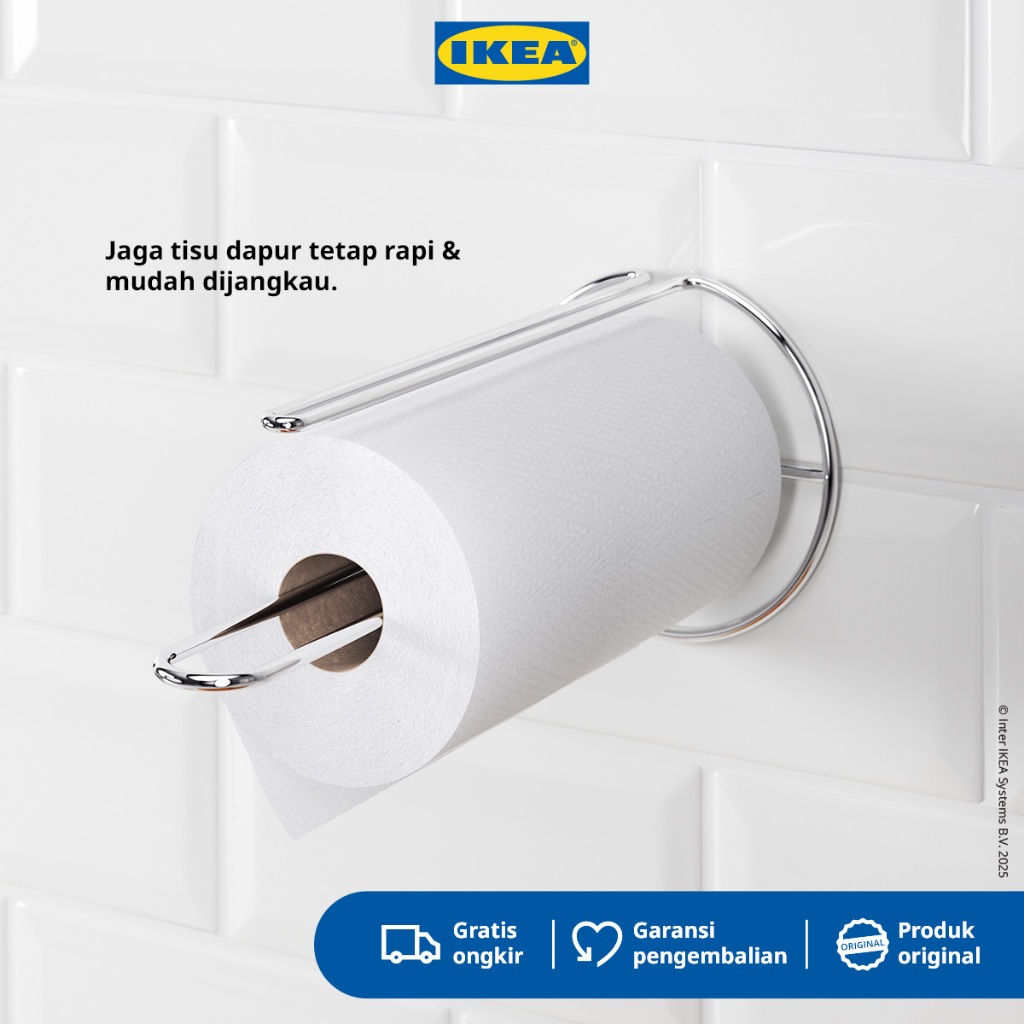 IKEA TORKAD Tempat Rol Tissue Kertas Warna Perak