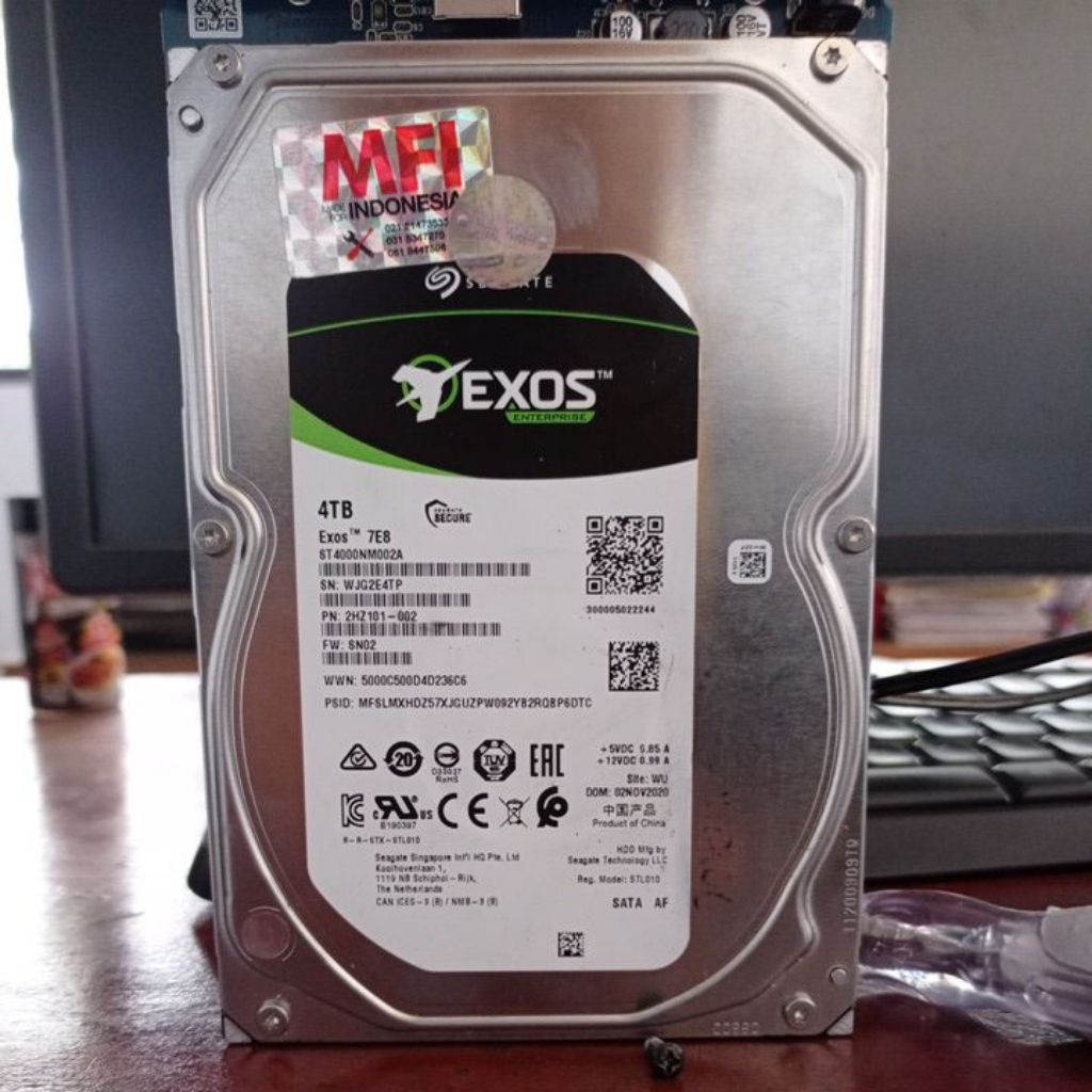 Seagate Exos 4TB Enterprise HDD 3.5 7200RPM SATA like new