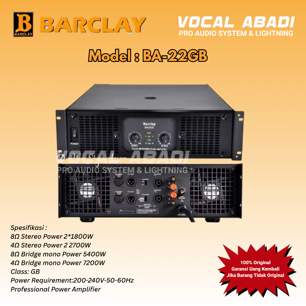POWER AMPLIFIER BARCLAY BA-22GB