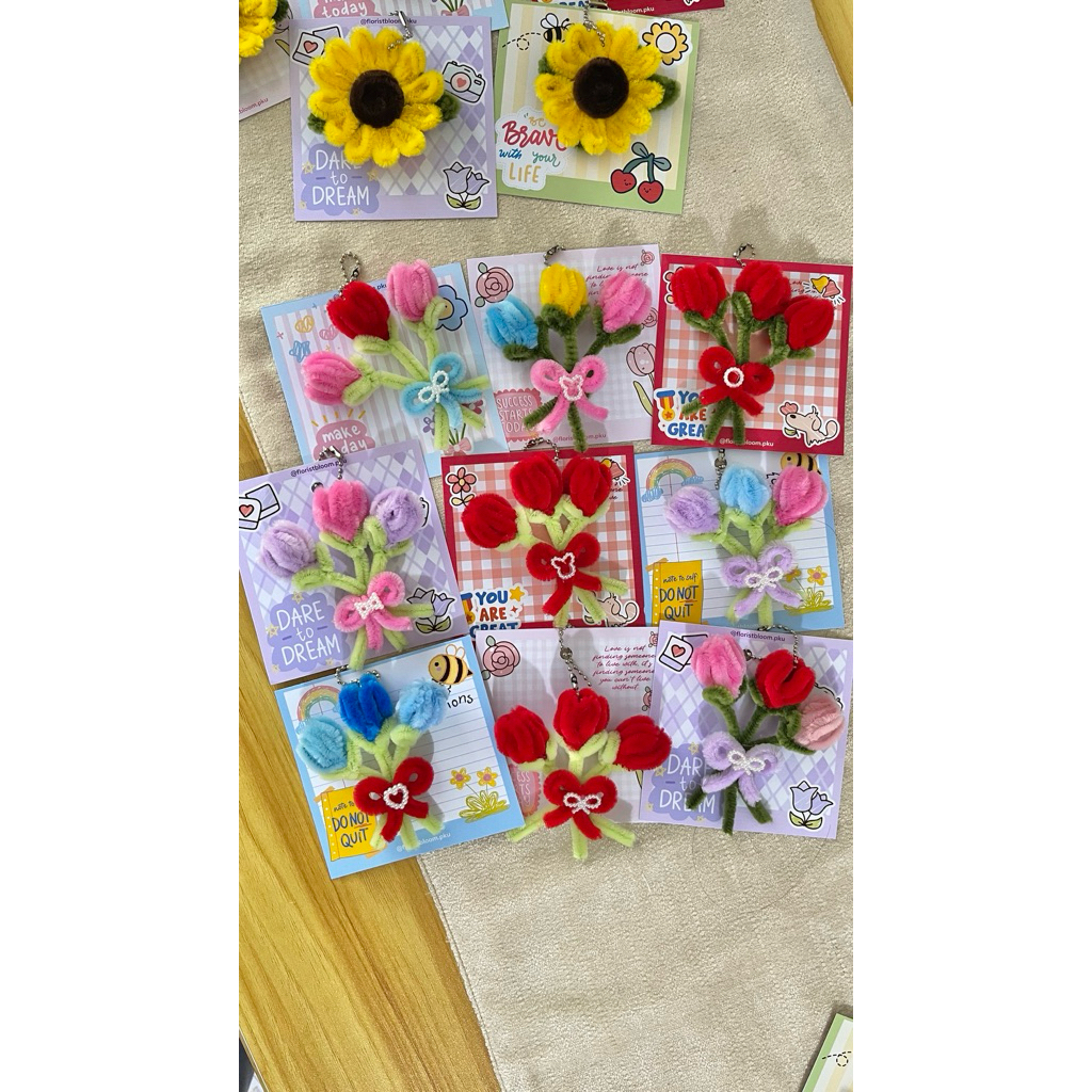 Gantungan Kunci Kawat Bulu Motif| Gantungan Kawat Bulu | Souvenir kawat bulu | FLORISTBLOOM PEKANBAR