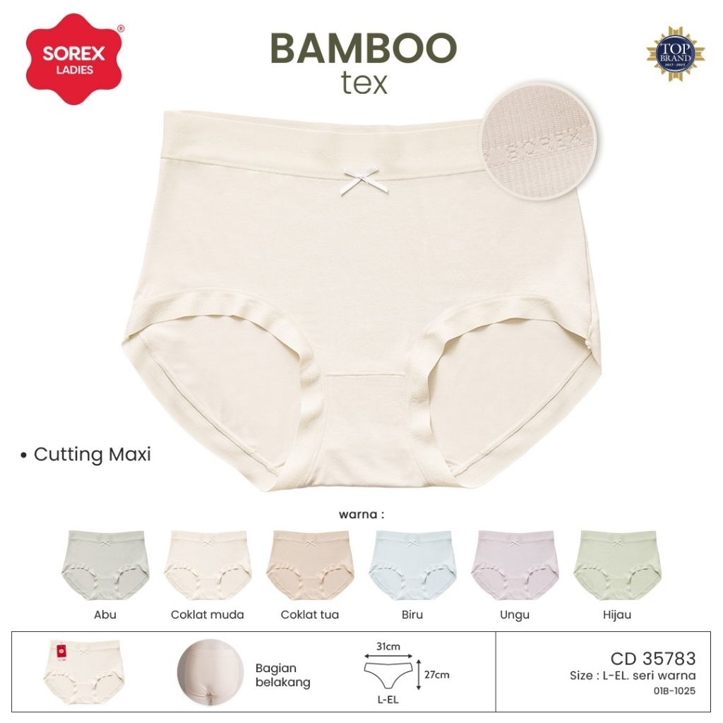 cd celana dalam wanita sorex 35783 maxi BAMBOO