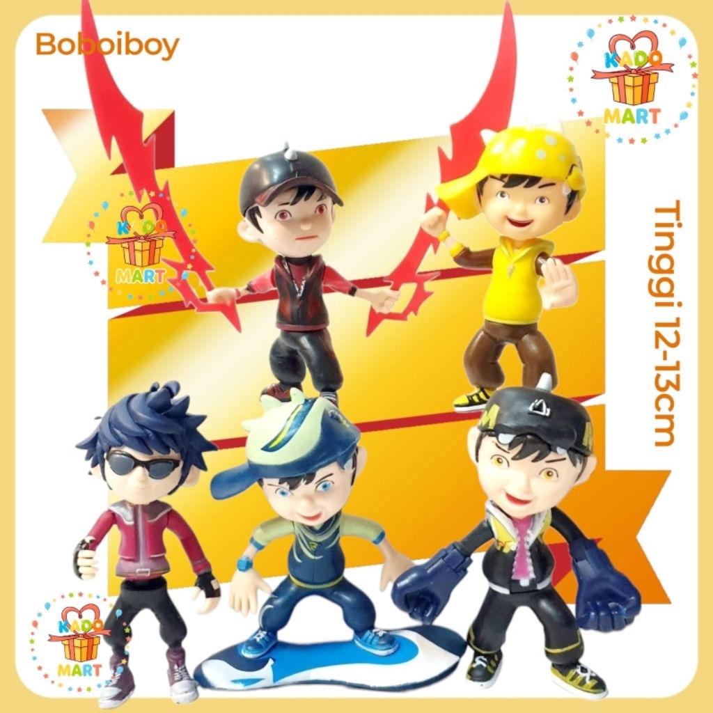 mainan Boboiboy action figure set 5 halilintar