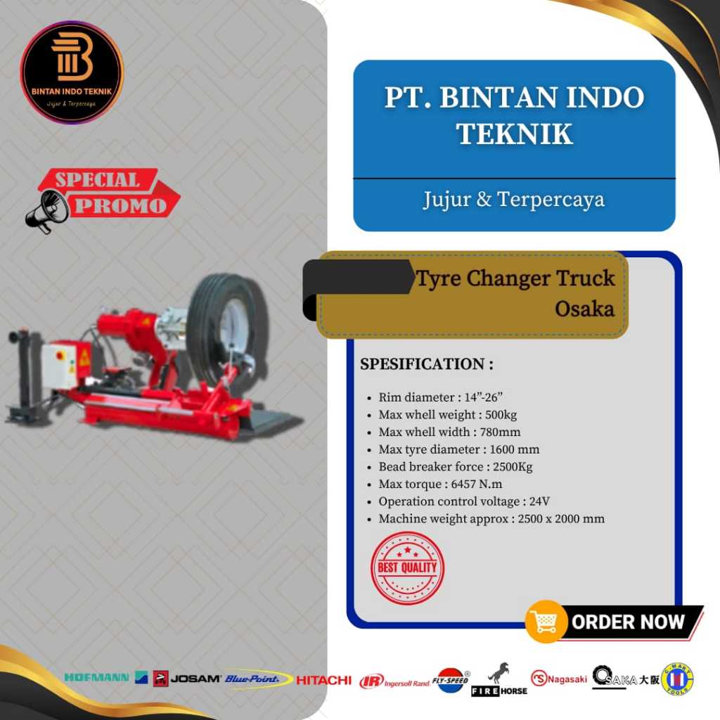 ALAT BONGKAR PASANG BAN TRUK // TYRE CHANGER TRUCK OSAKA