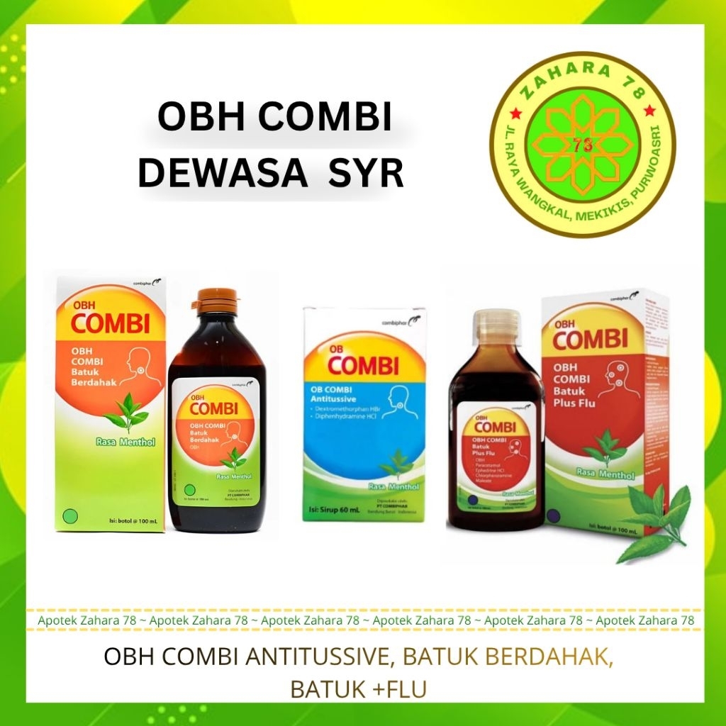 OBH COMBI BATUK + FLU SIRUP DAN OBH COMBI BATUK BERDAHAK