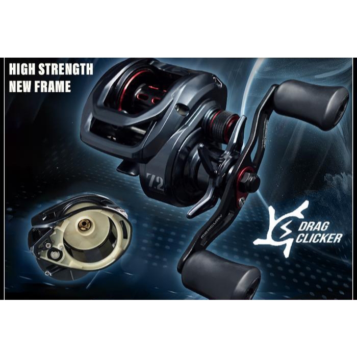 Fogu Tp - Seasir Mercury X Seahunter Turbo Pro Brutus Pro Reel Pancing Baitcasting Fishing Reel,Drag