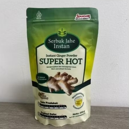 Serbuk Jahe Instan SUPER HOT 200g - Jahe Alami, Oleh-oleh Khas Semarang, Halal
