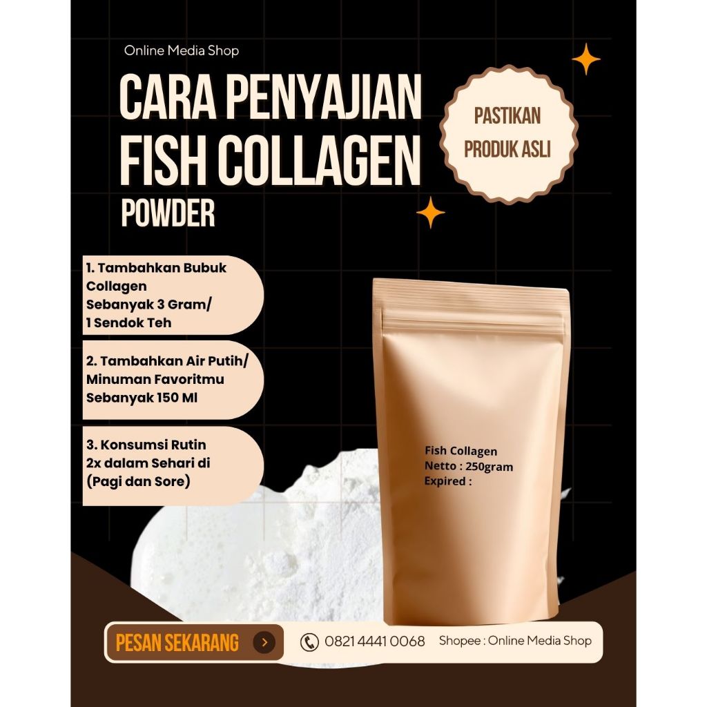 TRIPEPTIDE  FISH COLLAGEN POWDER PURE /KOLAGEN IKAN 100% HALAL