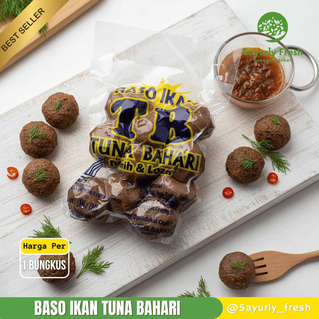 Baso Ikan Tuna Bahari Gurih Isi 10 Butir Sayurly Fresh Baso Ikan Tunas Bahari Ukuran Sedang