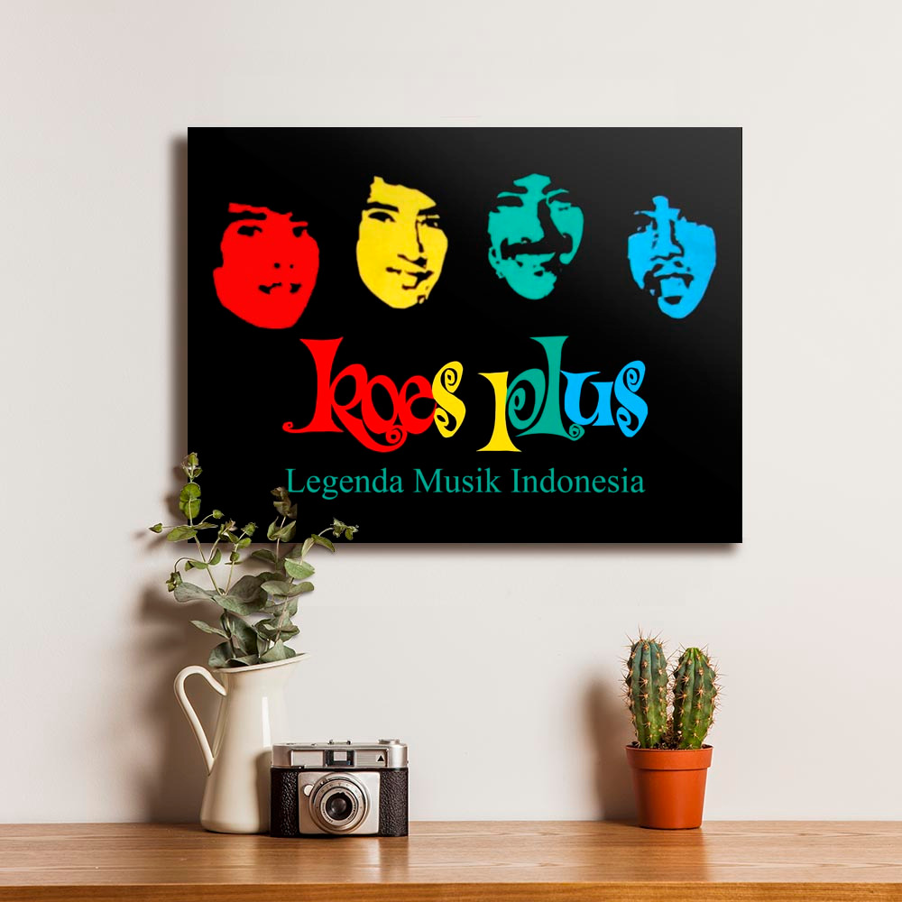 Poster Koes Plus Legend Dekorasi Hiasan Pajangan Dinding Dekorasi Bingkai Kayu Wall Decor Vintage