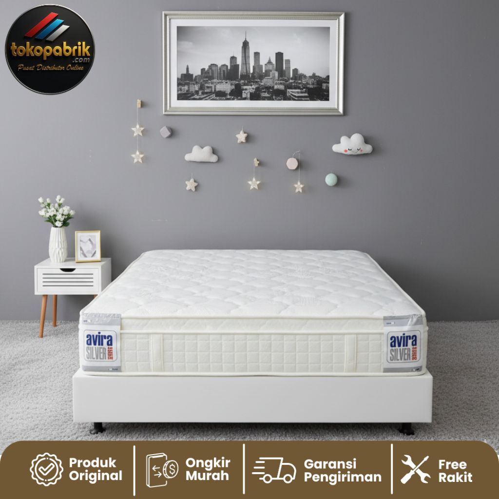 Springbed Plushtop (Double Busa) Avira Tebal 28Cm Kasur Springbed Double Busa Spring Bed Murah Bandu