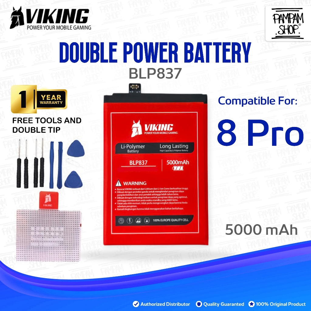 Baterai VIKING Double Power Original Realme 8 Pro BLP837 Batre Batrai Battery BLP 837 HP Handphone O