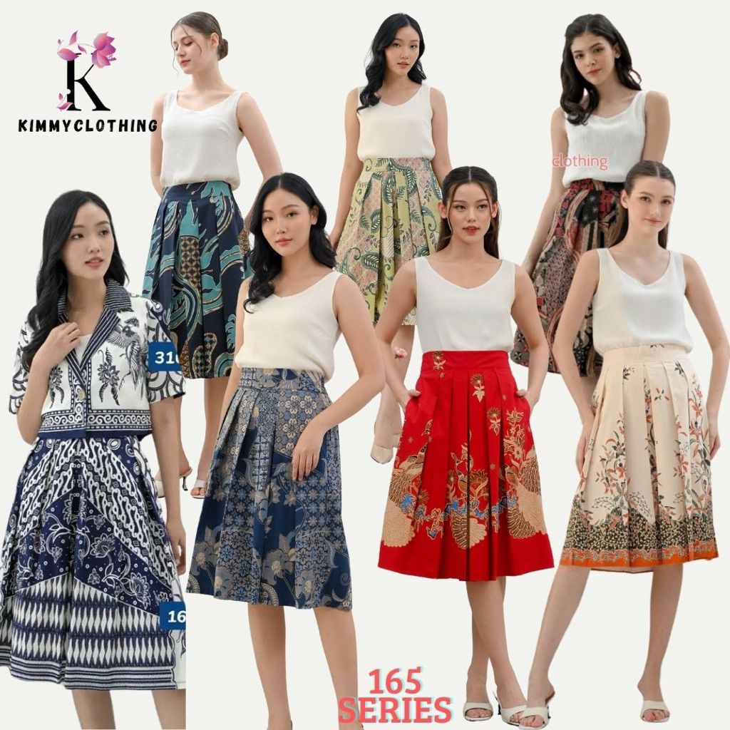 165 SERIES 1-ROK PENDEK ALLSIZE-ROK BATIK KATUN STRECH-BAWAHAN SELUTUT-BATIK I ONE