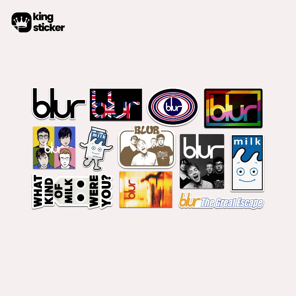 STICKER PACK BAND BLUR [12pcs] LAMINASI GLOSY DIECUTT