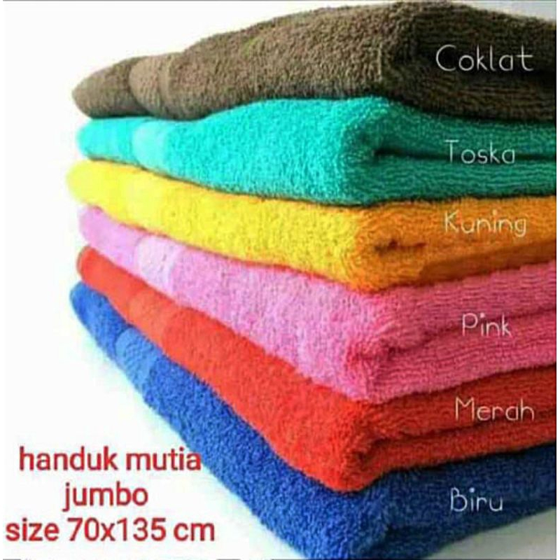 Handuk Mutia Besar / Handuk Mandi Polos Mutia 70 x 140