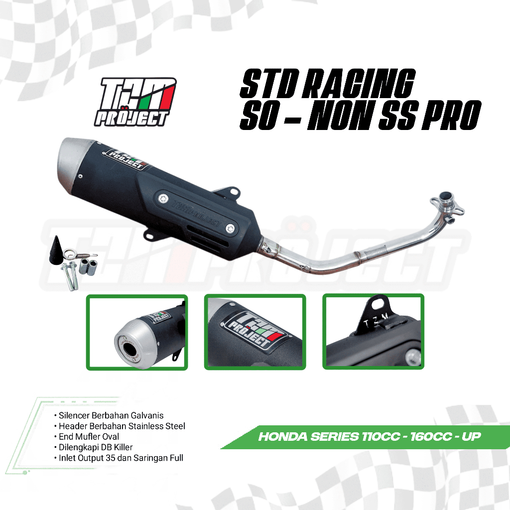 TZM Project So Non Ss Pro Honda | Kenalpot TZM Project Honda SO Non SS PRO