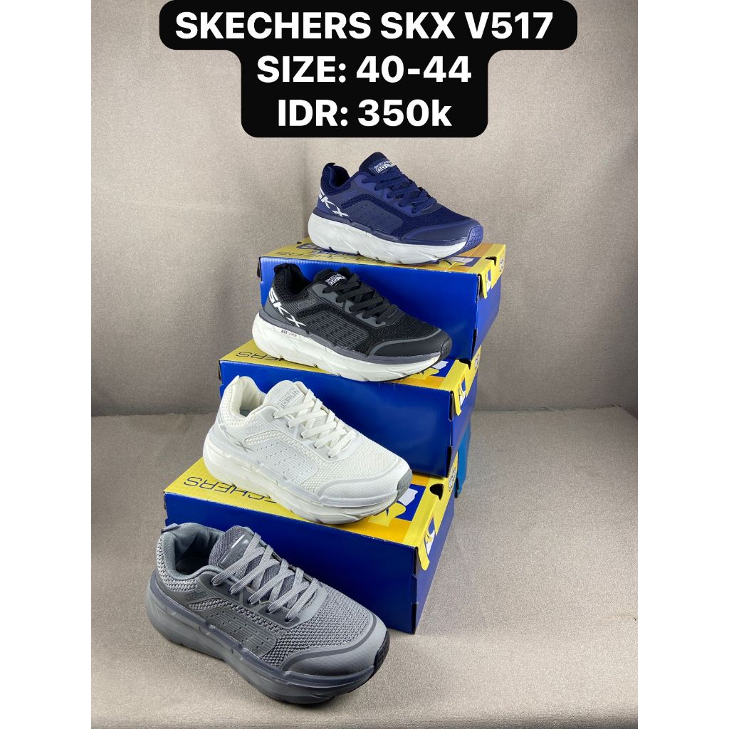 Sepatu Gym Pria Wanita Skechers SKX V517 - Desain Stylist Modern Bisa COD Ukuran 40-44