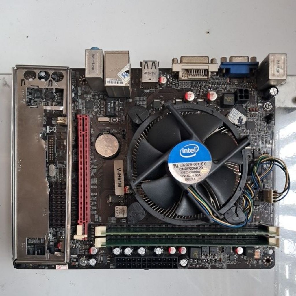 motherboard V-H61M+prosesor core i3-2100+ram 4gb ddr3