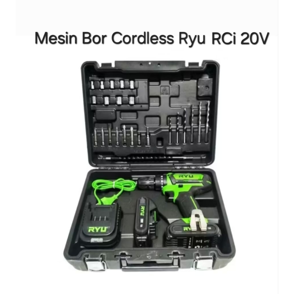 Ryu Mesin Bor Cordless RCi 20V Baterai Portable untuk Proyek DIY dan Profesional Original
