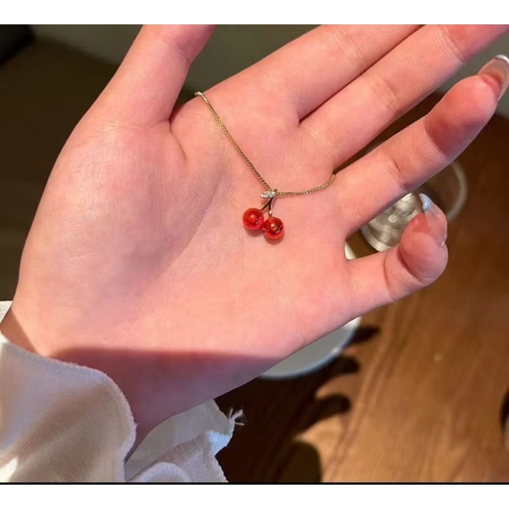 kalung wanita buah cery