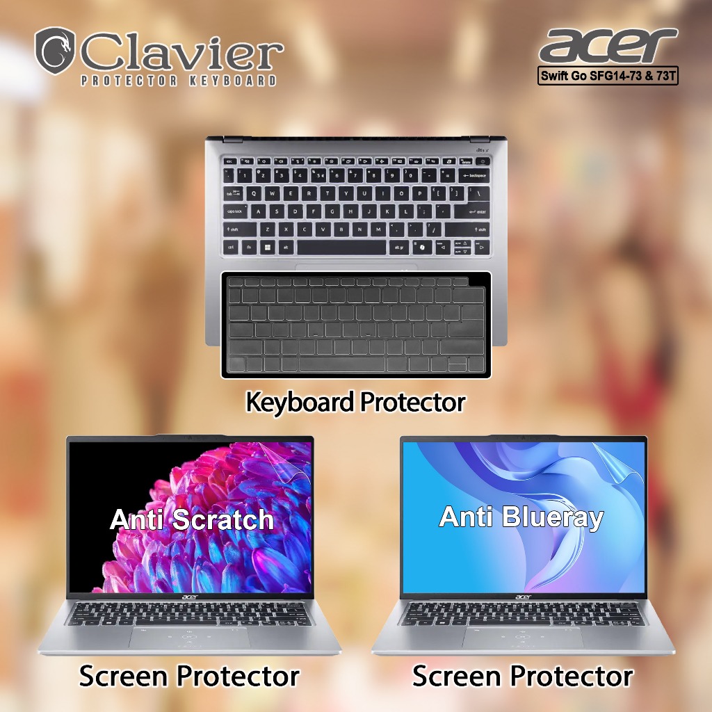 Screen Protector Anti Gores Cover Garskin Laptop Precut Custom Fit Kompatibel untuk Acer Swift Go AI
