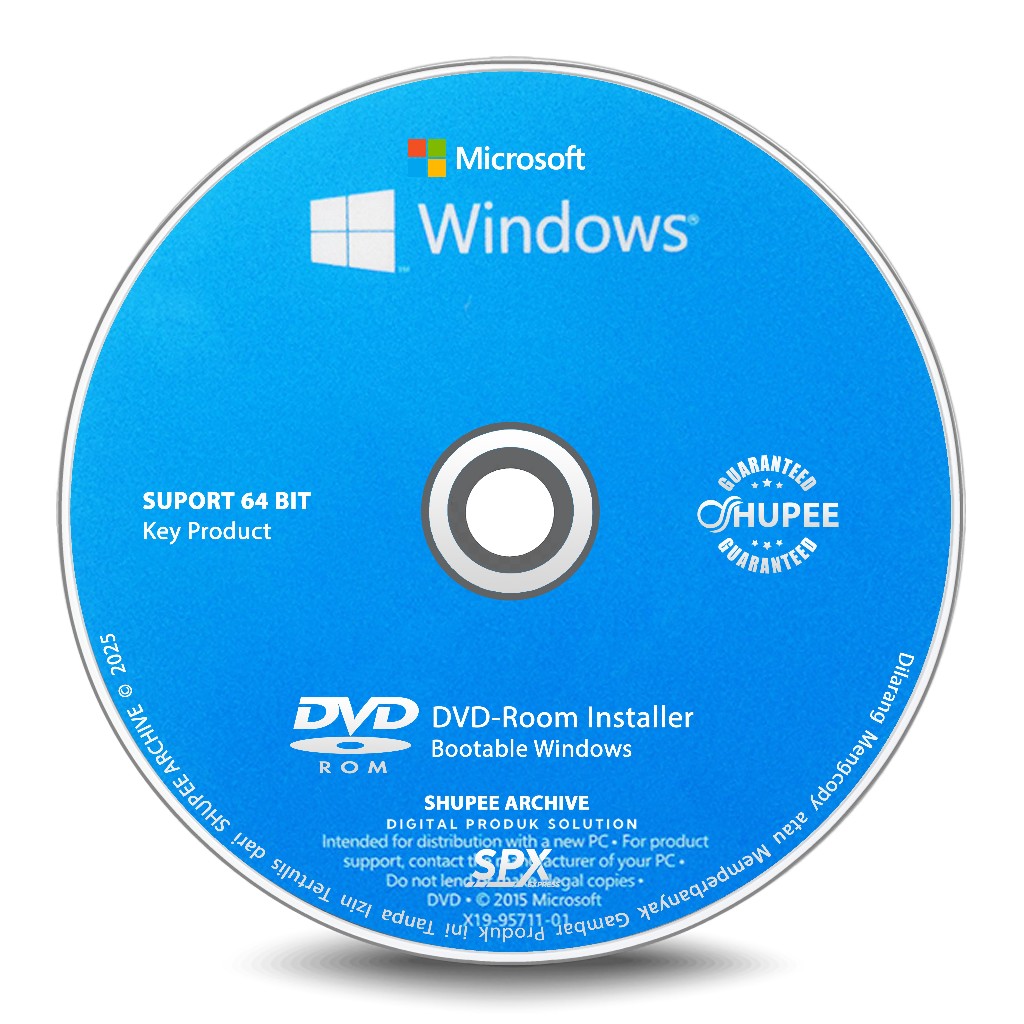 DVD Windows 10 Home Edition + Product Key X64